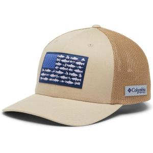 imageColumbia Unisex Adult PFG Logo Mesh Ball CapAncient FossilTrout Flag