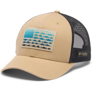 imageColumbia Unisex Adult PFG Logo Mesh Ball CapBeachSharkFish Flag