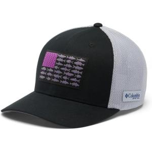 imageColumbia Unisex Adult PFG Logo Mesh Ball CapBlackCool GreyInshore Slam Flag