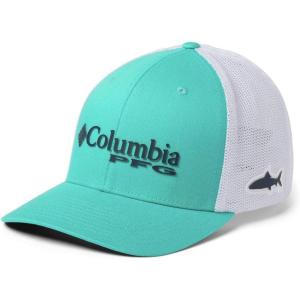 imageColumbia Unisex Adult PFG Logo Mesh Ball CapBright Aqua  White  Coll Navy  Bonefish