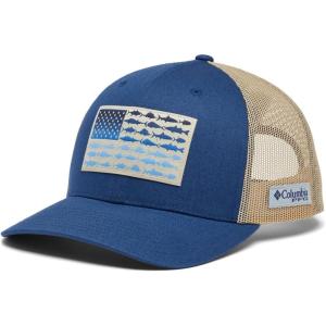 imageColumbia Unisex Adult PFG Logo Mesh Ball CapCarbonAncient Fossil