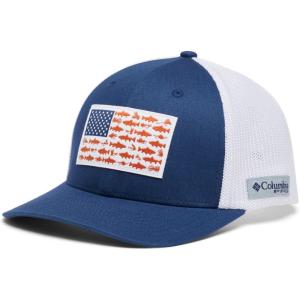 imageColumbia Unisex Adult PFG Logo Mesh Ball CapCarbonTrout Flag