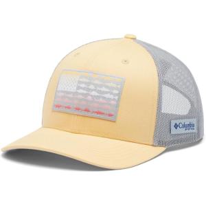 imageColumbia Unisex Adult PFG Logo Mesh Ball CapCocoa Butter  Cool Grey