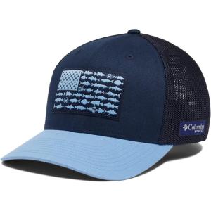imageColumbia Unisex Adult PFG Logo Mesh Ball CapCollegiate NavyAgate BlueMid Atlantic Flag