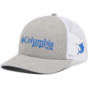 imageColumbia Unisex Adult PFG Logo Mesh Ball CapCool Grey HeatherVivid Blue