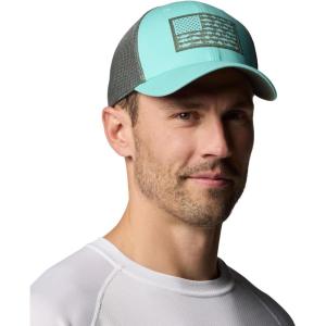 imageColumbia Unisex Adult PFG Logo Mesh Ball CapGulf StreamCypressUs Fish Flag