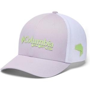 imageColumbia Unisex Adult PFG Logo Mesh Ball CapLavender PearlWhiteBass