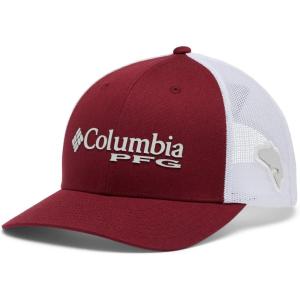 imageColumbia Unisex Adult PFG Logo Mesh Ball CapRed JasperCool GreyRedfish