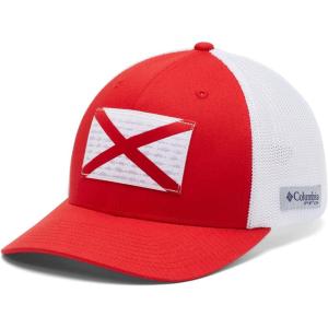 imageColumbia Unisex Adult PFG Logo Mesh Ball CapRed SparkAlabama Flag