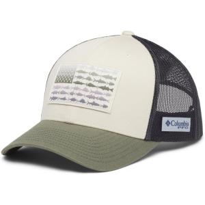 imageColumbia Unisex Adult PFG Logo Mesh Ball CapStone  City Grey  Cypress