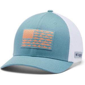 imageColumbia Unisex Adult PFG Logo Mesh Ball CapStormBright NectarUs Fish Flag
