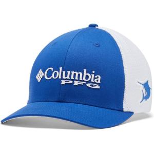 imageColumbia Unisex Adult PFG Logo Mesh Ball CapTanzanite  White  Marlin