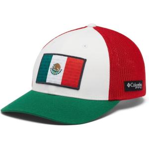 imageColumbia Unisex Adult PFG Logo Mesh Ball CapWhiteMexico Fish Flag
