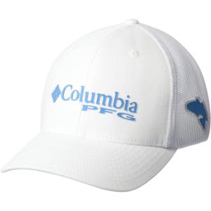 imageColumbia Unisex Adult PFG Logo Mesh Ball CapWhiteRiptide