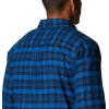 imageColumbia Mens Cornell Woods Fleece Lined Shirt JacketBright Indigo Medium Tartan