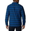 imageColumbia Mens Cornell Woods Fleece Lined Shirt JacketBright Indigo Medium Tartan