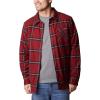 imageColumbia Mens Cornell Woods Fleece Lined Shirt JacketRed Jasper Windowpane