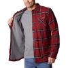 imageColumbia Mens Cornell Woods Fleece Lined Shirt JacketRed Jasper Windowpane