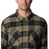imageColumbia Mens Cornell Woods Fleece Lined Shirt JacketStone GreenDark Stone Woodsman Tartan