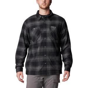 imageColumbia Mens Cornell Woods Fleece Lined Shirt JacketBlackuffalo Tartan