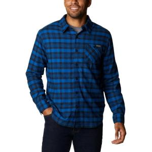 imageColumbia Mens Cornell Woods Fleece Lined Shirt JacketBright Indigo Medium Tartan
