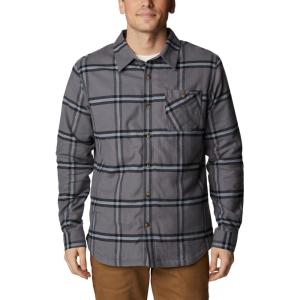 imageColumbia Mens Cornell Woods Fleece Lined Shirt JacketCity Grey Windowpane