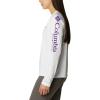 imageColumbia NCAA Womens Collegiate Tidal Tee Ls ShirtLsu  WhiteVivid Purple