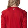 imageColumbia NCAA Womens Collegiate Tidal Tee Ls ShirtOs  Intense Red  White