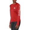 imageColumbia NCAA Womens Collegiate Tidal Tee Ls ShirtOs  Intense Red  White
