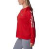 imageColumbia NCAA Womens Collegiate Tidal Tee Ls ShirtUga  Bright Red  White