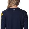 imageColumbia NCAA Womens Collegiate Tidal Tee Ls ShirtWv  Collegiate NavyMlb Gold