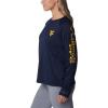 imageColumbia NCAA Womens Collegiate Tidal Tee Ls ShirtWv  Collegiate NavyMlb Gold