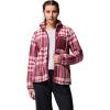 imageColumbia womens West Bend Print Full Zip IiRich Wine Herringplaid