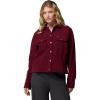 imageColumbia womens Blue Point Creek Short Corduroy Shirt JacketRich Wine