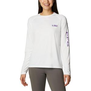 imageColumbia NCAA Womens Collegiate Tidal Tee Ls ShirtLsu  WhiteVivid Purple