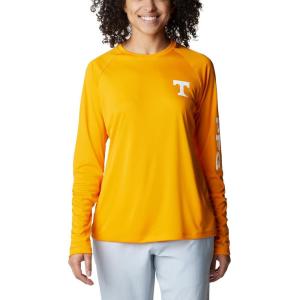 imageColumbia NCAA Womens Collegiate Tidal Tee Ls ShirtUt  Solarize  White
