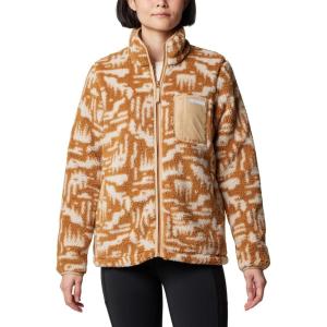 imageColumbia womens West Bend Print Full Zip IiCamel Brown Highland Tonal