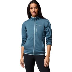 imageColumbia womens Essential Hike Grid Fleece Full ZipEverblueCrushed Blue
