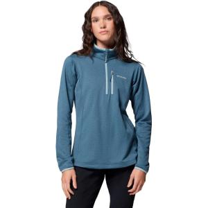imageColumbia womens Essential Hike Grid Fleece Half ZipEverblueCrushed Blue