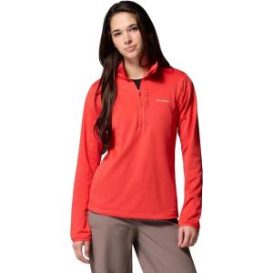 imageColumbia womens Essential Hike Grid Fleece Half ZipPoppy Red