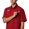 imageColumbia Mens CLG Tamiami Short Sleeve ShirtArk  Red Velvet