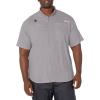 imageColumbia Mens CLG Tamiami Short Sleeve ShirtLsu  Columbia Grey