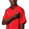 imageColumbia Mens CLG Tamiami Short Sleeve ShirtUga  Bright Red