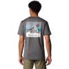 imageColumbia Mens Kwick Hike Back Graphic Short Sleeve TeeBlack HeatherLinear View Multi
