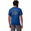 imageColumbia Mens Kwick Hike Back Graphic Short Sleeve TeeCollegiate Navy HeatherLinescape