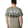 imageColumbia Mens Kwick Hike Back Graphic Short Sleeve TeeStone Green HeatherLinear View Multi