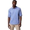 imageColumbia Mens PFG Harbor Peak Long Sleeve ShirtVivid Blue Micro Gingham