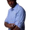 imageColumbia Mens PFG Harbor Peak Long Sleeve ShirtVivid Blue Micro Gingham