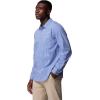 imageColumbia Mens PFG Harbor Peak Long Sleeve ShirtVivid Blue Micro Gingham