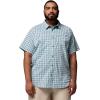 imageColumbia Mens PFG Harbor Peak Short Sleeve ShirtCollegiate Navy Driftnet Plaid